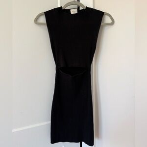 Aritzia black mini dress with cutout